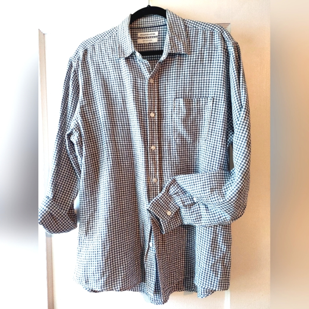Mens Linen Cotton Buttondown Shirt